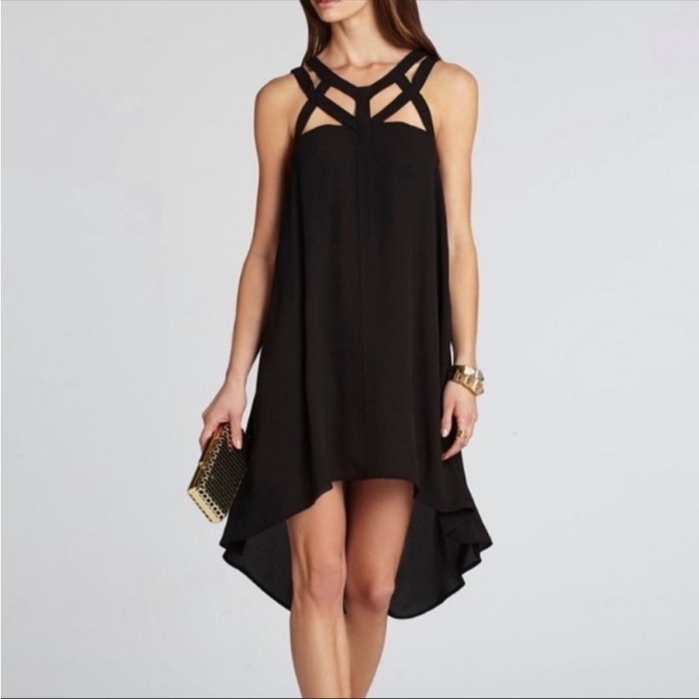 BCBGMAXAZRIA Babette Black Cut Out Dress Size XXS